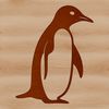 Penguin Illustration in Simple Style A simple illustration of a penguin in a neutral color scheme, suitable for various design purposes.