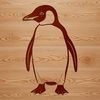 Free Black and White Bird Vector A black-and-white illustration of a penguin in a standing position, suitable for vector graphics and cutting machines.