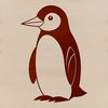Free Vector Penguin Graphics Downloadable A vector graphic representation of a penguin with basic details such as feathers and beak.