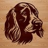 Vector Dog Portrait Clip Art A detailed illustration of a Cocker Spaniel's head, suitable for clip art.