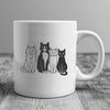 Whimsical Feline Designs A cartoon illustration of a domesticated cat in various poses.