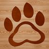 Vector design elements featuring individual animal paws with clear details.