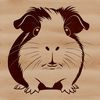 Cute SVG Pet Art Download A digital illustration of a guinea pig, ideal for personal or professional projects requiring vector art.