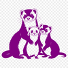 Whiskered Friend SVG Cut File Vector silhouette of a ferret suitable for cutting machines and laser engraving.