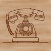A detailed illustration of a telephone in a digital format.