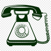 Clean Telephone Icon A simple telephone icon with clean lines and minimal details, suitable for various digital applications.