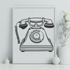 A digital representation of a telephone in vector format, suitable for web design and printing.