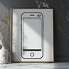 High-Tech Phone Graphic Vector High-resolution vector illustration of a mobile phone in modern design style.
