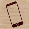 Minimalist Phone Graphic Design A graphic representation of a mobile phone device in a minimalist style.