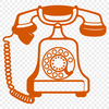 A high-quality digital illustration of a telephone for graphic design and crafting projects.