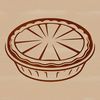 Delicious Fruit Pie Illustration A digital illustration of a traditional fruit-filled pie, suitable for vector design projects.