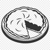 Delicious Pie Illustration for Vector Design A digital illustration of a slice of pie, suitable for use in vector design projects.