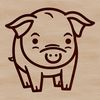 Farm Frenzy Line Drawing A simple line drawing of a standing farm animal.