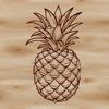 Fresh Fruit Clip Art Design A colorful illustration of a pineapple, often used in graphic design and DIY crafts.