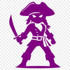 A detailed illustration of a pirate, suitable for cutting with a Cricut or other cutting machine.