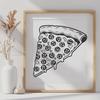 Delicious Italian Food Vector A digital illustration of a classic margherita pizza with fresh tomatoes and basil.