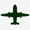 SVG silhouette of an airplane suitable for DIY crafts and web design projects.