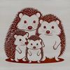 Small Mammal Clip Art SVG A small, spiny mammal standing on its hind legs, with a rounded body and curved snout.