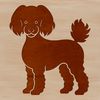 Poodle Dog Breed Vector Illustration A standing poodle dog breed illustration in vector format.