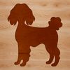 Simple Poodle Silhouette A standing poodle in simple silhouette form.