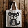 Wildlife Animal Silhouette SVG Design A high-resolution vector image of a possum, suitable for cutting or engraving with a laser cutter or pyrography tool.