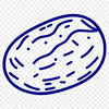A digital representation of a potato, suitable for vector design projects.