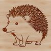 Quill-ty SVG Design - Hedgehog Illustration An isolated graphic of a hedgehog in SVG design style.