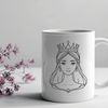 Digital Royalty: Vector Image Princess Female royal character designed as a vector image in SVG format for digital use.