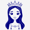 Royal Girl Graphic Design A vector graphic design featuring a smiling girl dressed as a princess.