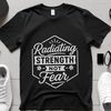 Vector graphic quote about overcoming cancer with determination and strength.