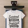 Motivational quote about overcoming cancer as a survivor, perfect for personal use or commercial projects.