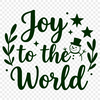 Christmas quote graphics, including 'Joy to the World' phrase, in vector format.
