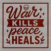 Collection of inspirational quotes promoting peace and anti-war message in a clean vector format.