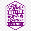 A vector graphic illustration featuring inspirational quotes about friendship, perfect for personal or commercial use.