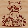 Stylish Wildlife Graphic Design A stylized illustration of a raccoon, ideal for vector designs in Illustrator or Procreate.