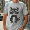 Vector Raccoon Design for Cutting Machines A simple illustration of a raccoon in a vector format, suitable for cutting machine designs and craft projects.
