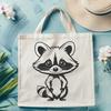 Raccoon Illustration SVG Graphic Design A scalable vector graphic representation of a raccoon for various design applications.