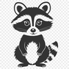Whimsical Raccoon Vector Graphics A detailed, high-resolution vector illustration of a raccoon in various poses.