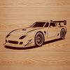 An illustration of a speedster racing car, designed as vector art for digital applications.