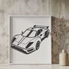 Racing Car Design SVG SVG design of a high-speed racing car, ideal for cutting machine projects and vector art applications.