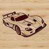A sleek, high-performance racing car designed as vector art for digital cutting machines.