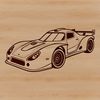 A sleek racing car illustrated in vector format for graphic design and digital crafting.