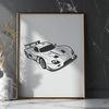 High-Speed Automotive Illustration A high-speed racing vehicle with sleek design and bold lines.