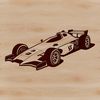 Racing car vector illustration with sleek design lines and dynamic curves.