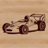 A sleek, high-performance racing vehicle designed with vector graphics for easy editing and customization.