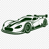 Speed Demon Vector Graphic High-resolution vector graphic of a speeding racing vehicle with detailed design elements.