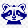Adorable Raccoon Illustration in Vector Format A raccoon character illustrated in vector format for design and crafting purposes.