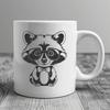 Raccoon Illustration SVG Raccoon vector illustration, suitable for cutting machines and digital design.