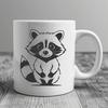 A digital illustration of a racoon, suitable for vector art and design projects.