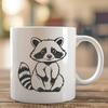 Vector Raccoon Clip Art for Design Projects A stylized illustration of a raccoon in vector format, suitable for various design applications.